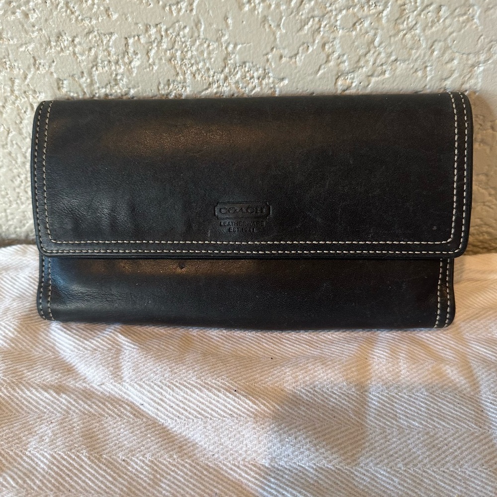 Coach Black Leather Wallet